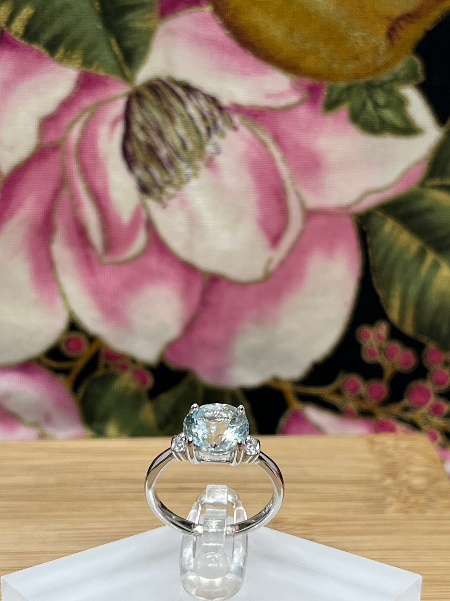 Aquamarine Sterling Silver Ring