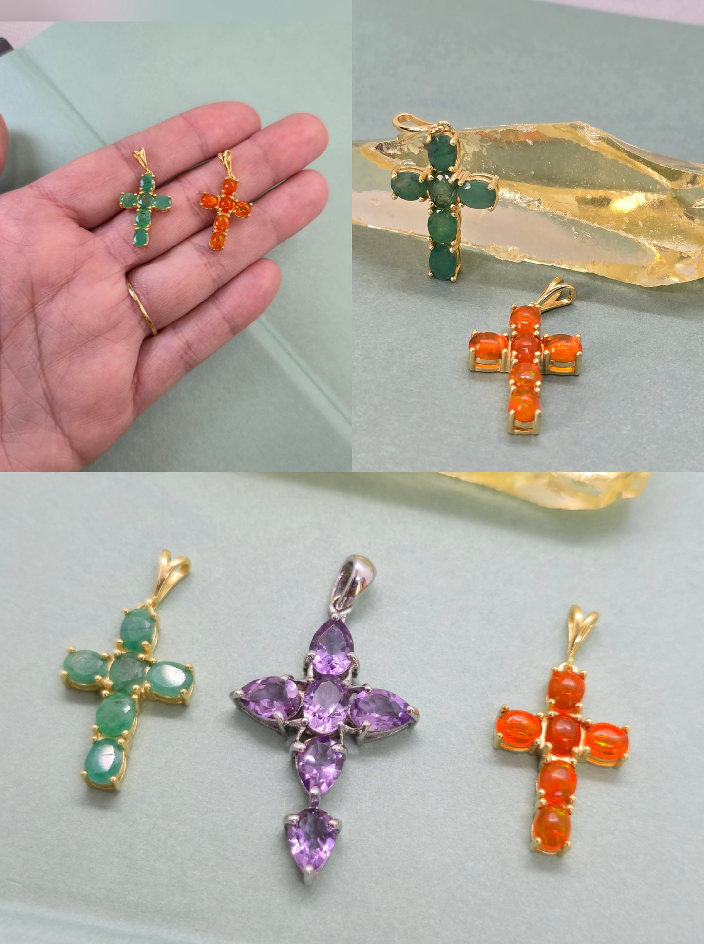 Amethyst Sterling Silver Cross