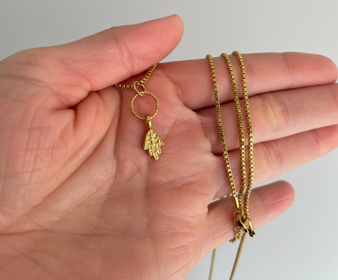 Gold coloured stainless steel necklace