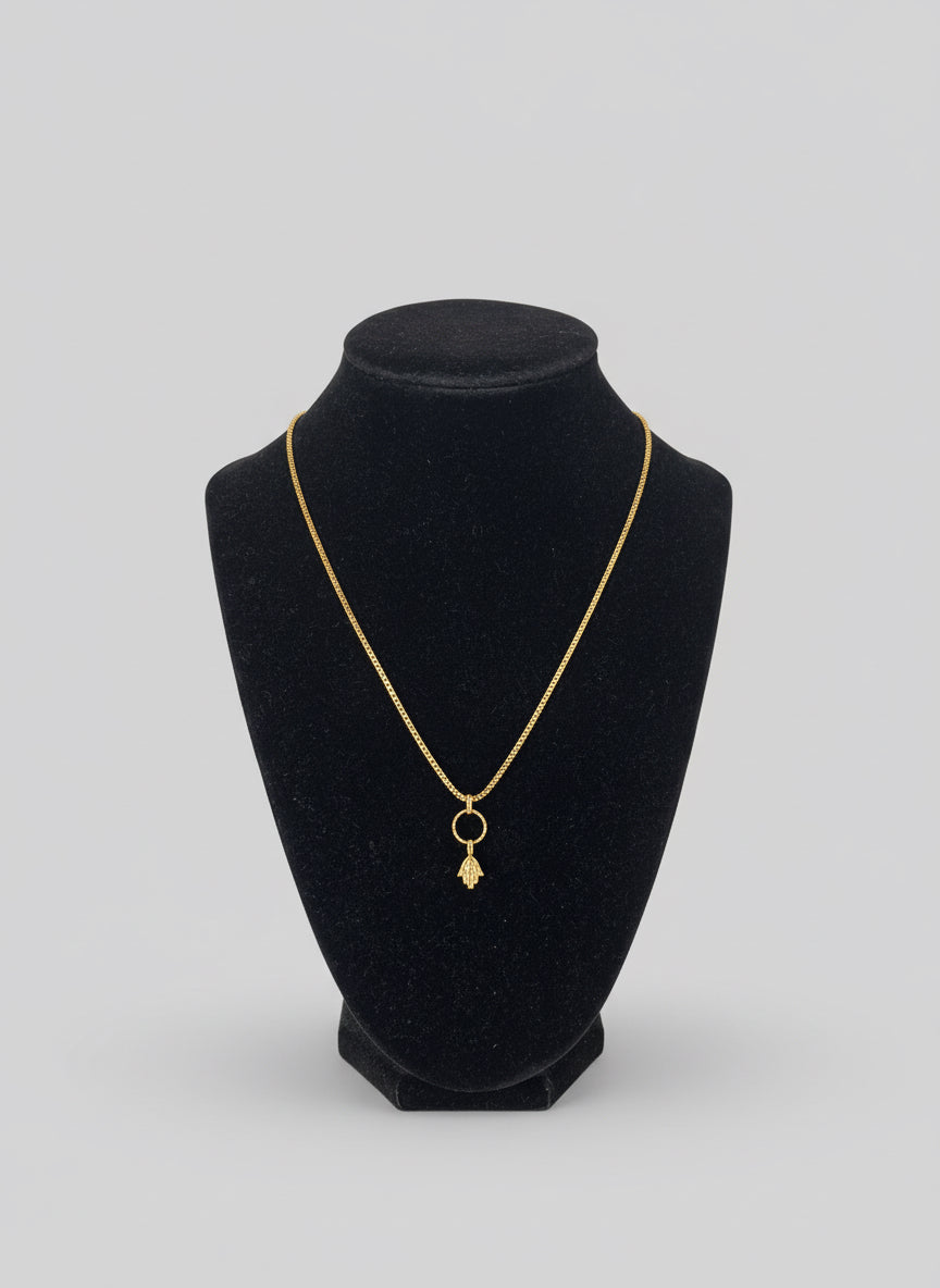 Gold coloured stainless steel necklace