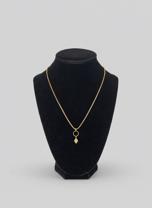 Gold coloured stainless steel necklace