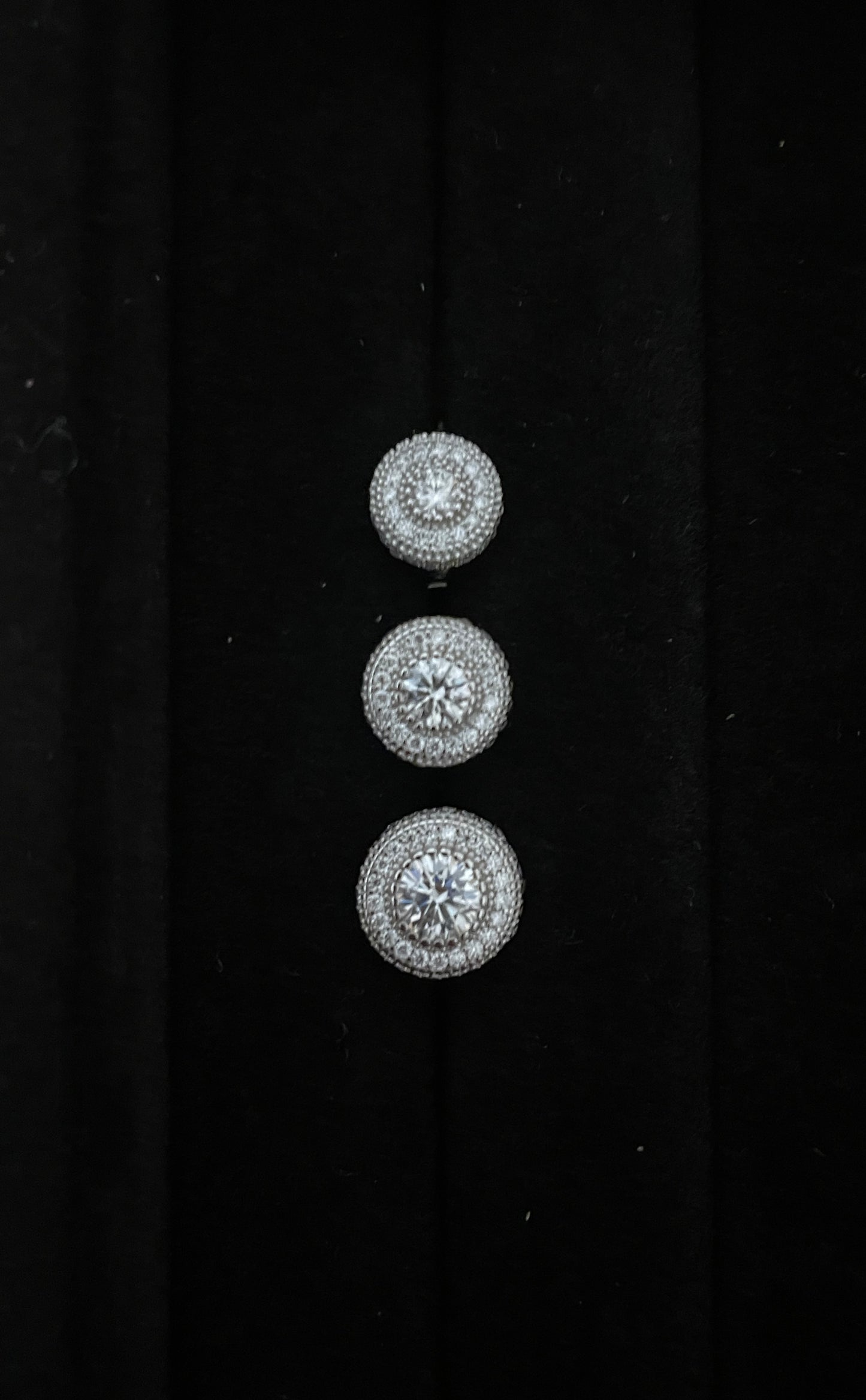 Moissanite silver stud earring