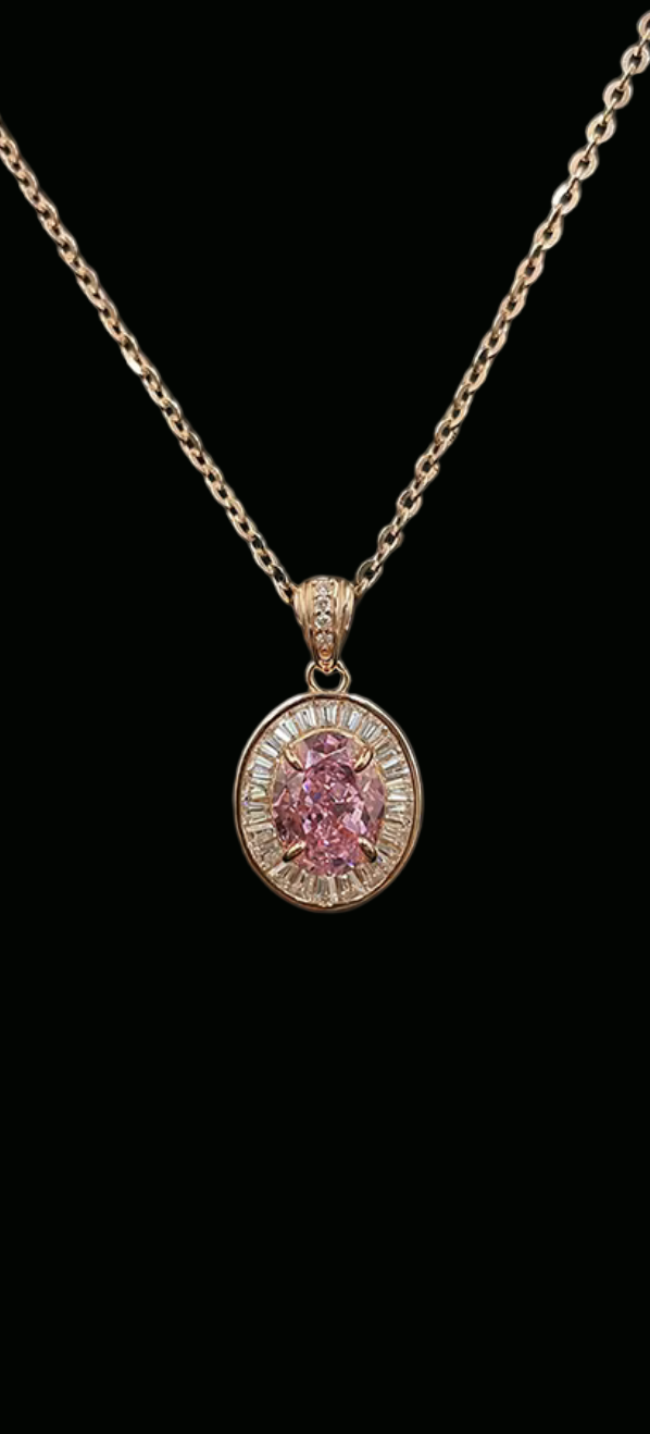 Oval zircon sterling silver