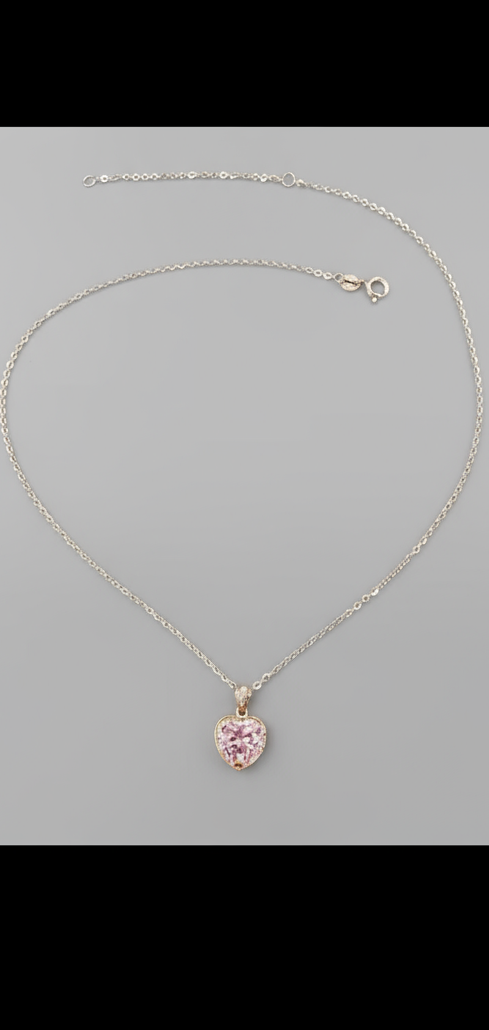 heart shaped Zircon pendant