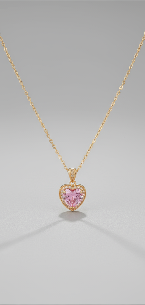 heart shaped Zircon pendant