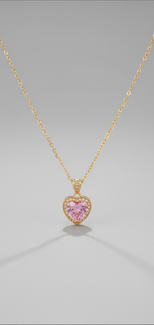 heart shaped Zircon pendant