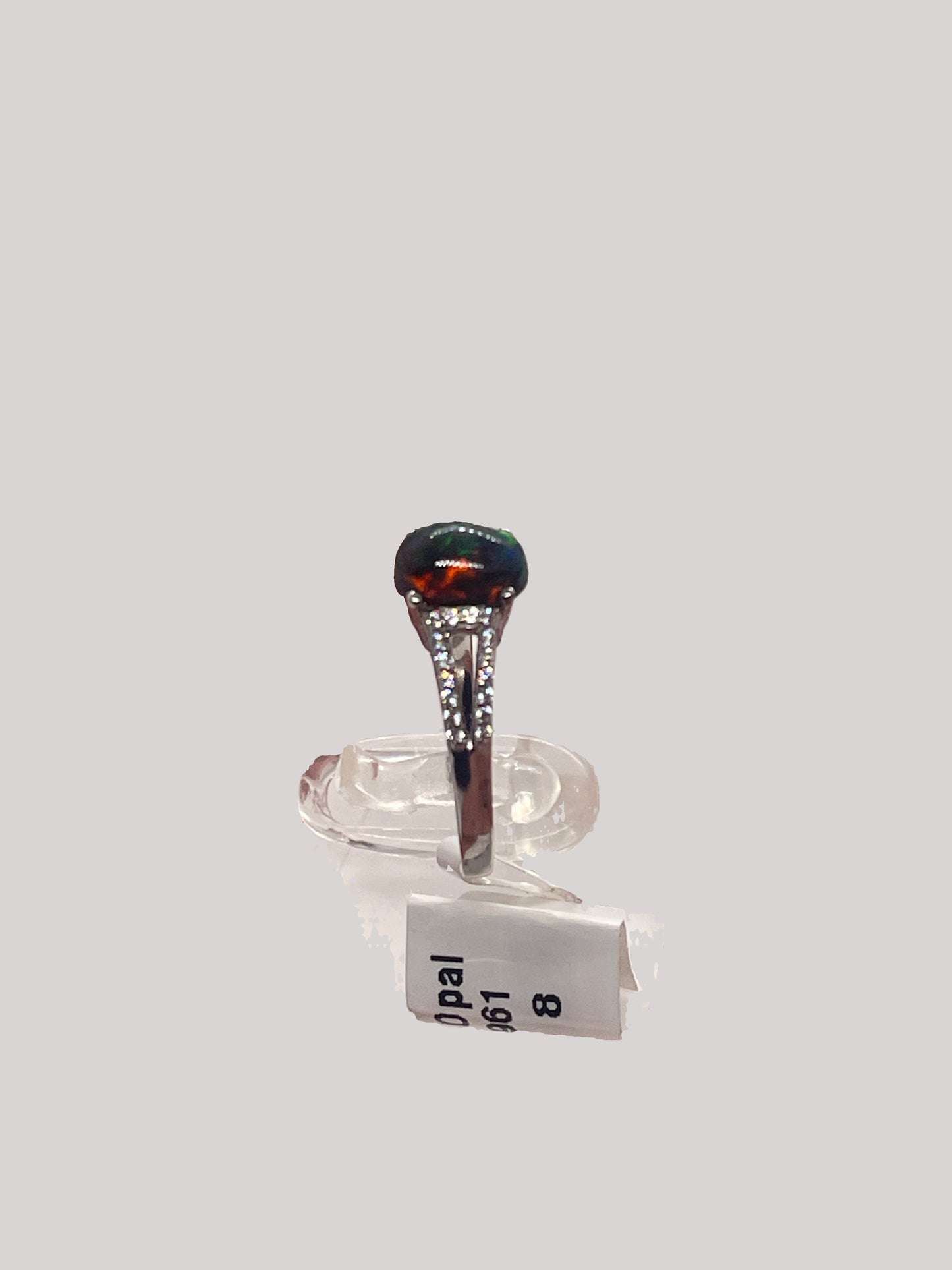 Ethiopian opal sterling silver ring