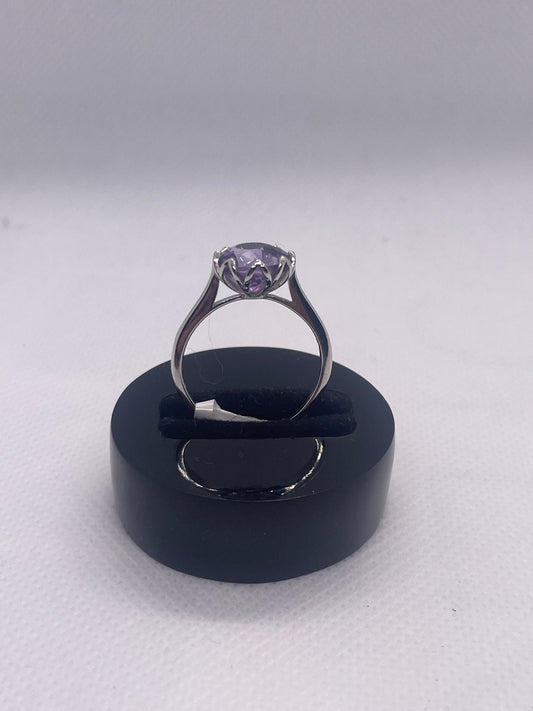 Amethyst sterling silver ring