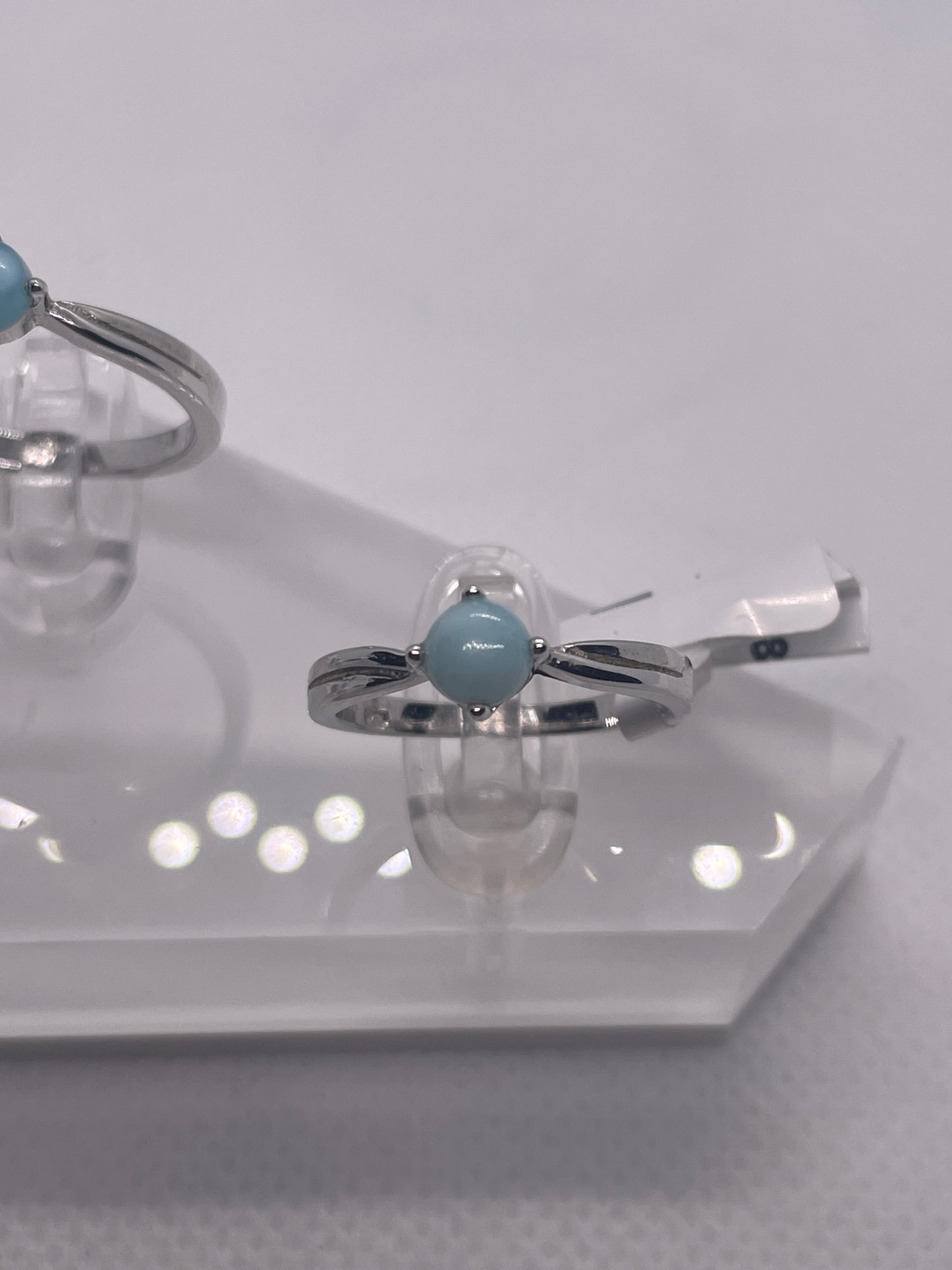 Larimar sterling silver ring