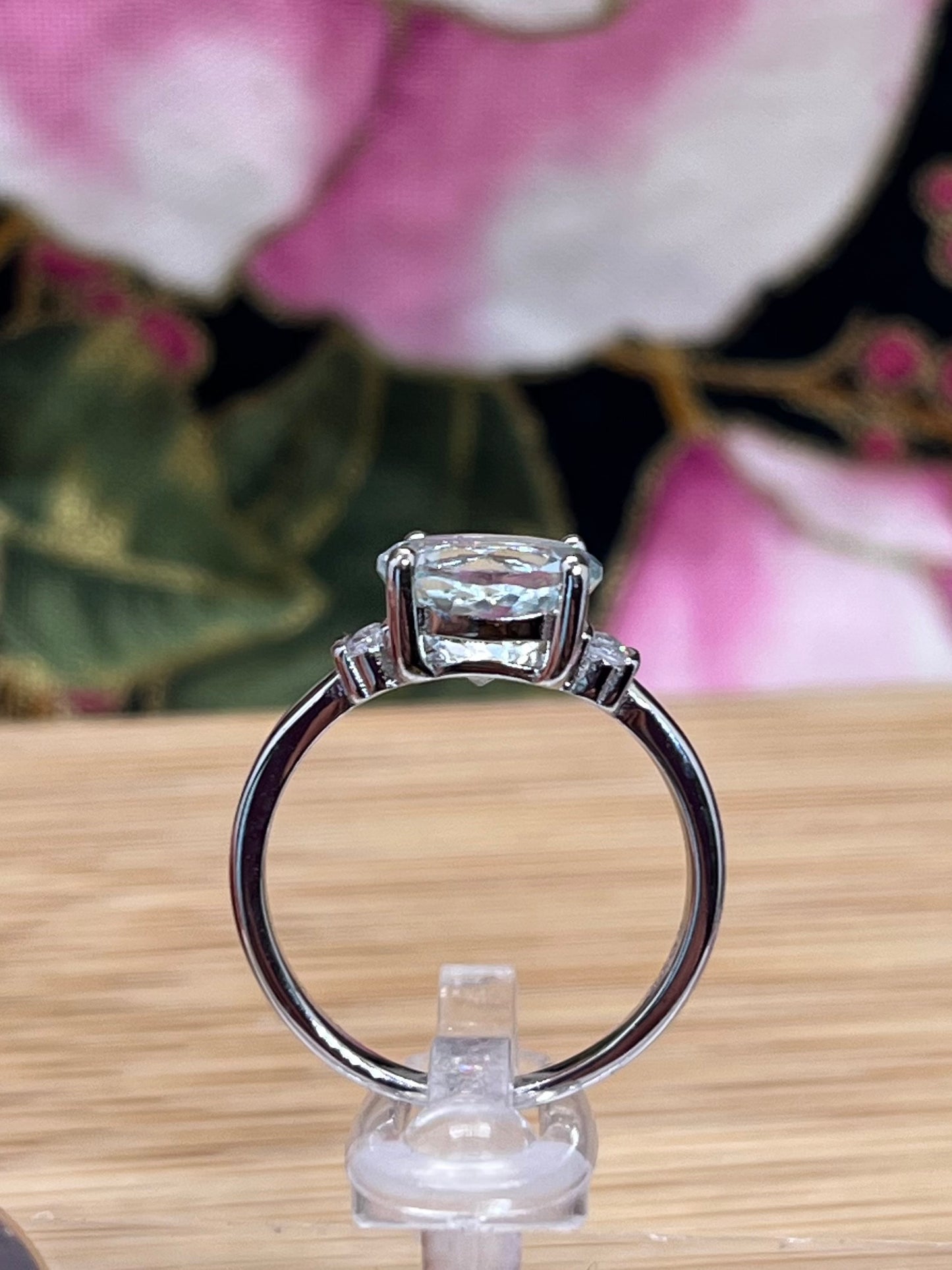 Aquamarine Sterling Silver Ring