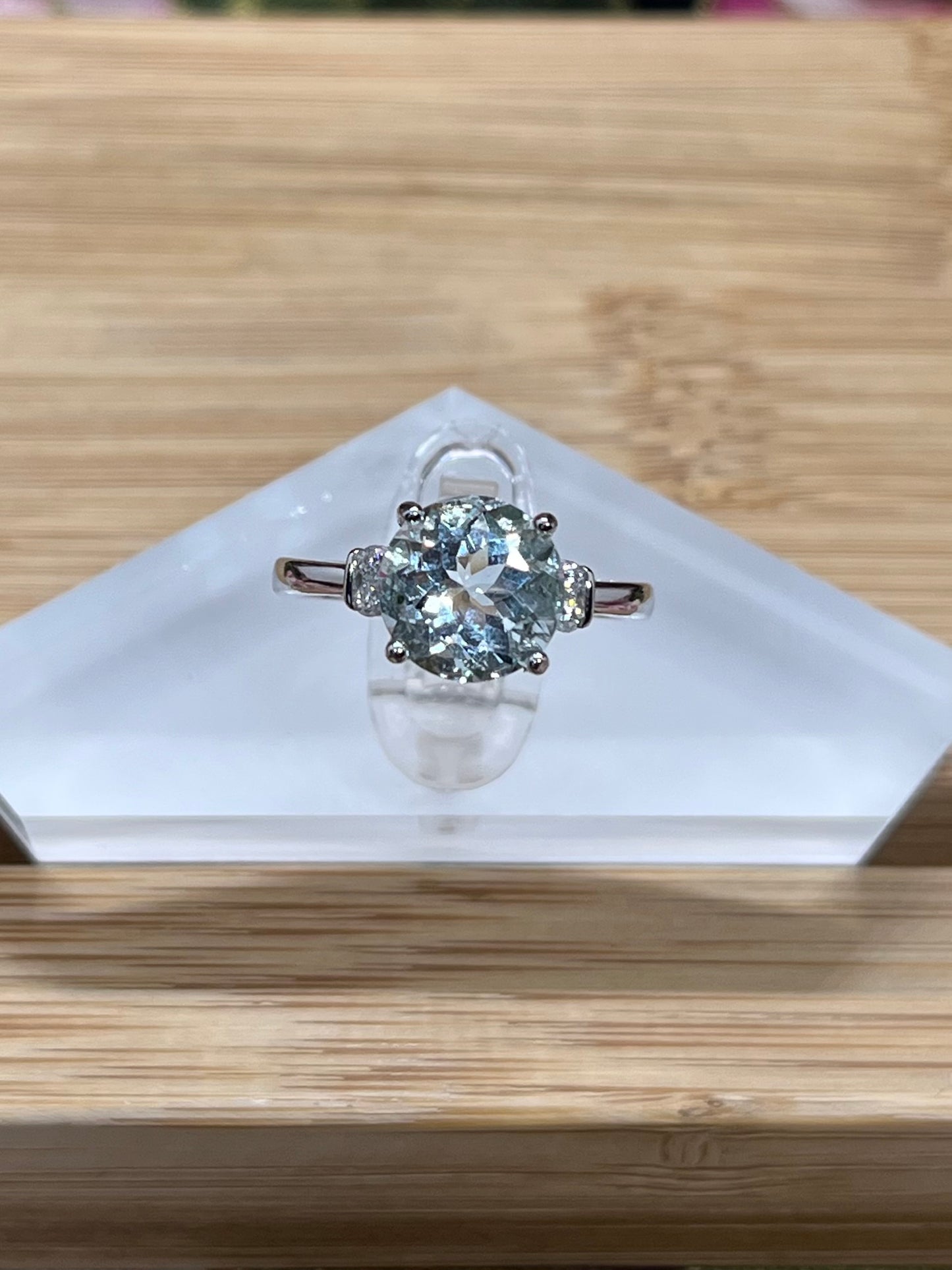 Aquamarine Sterling Silver Ring