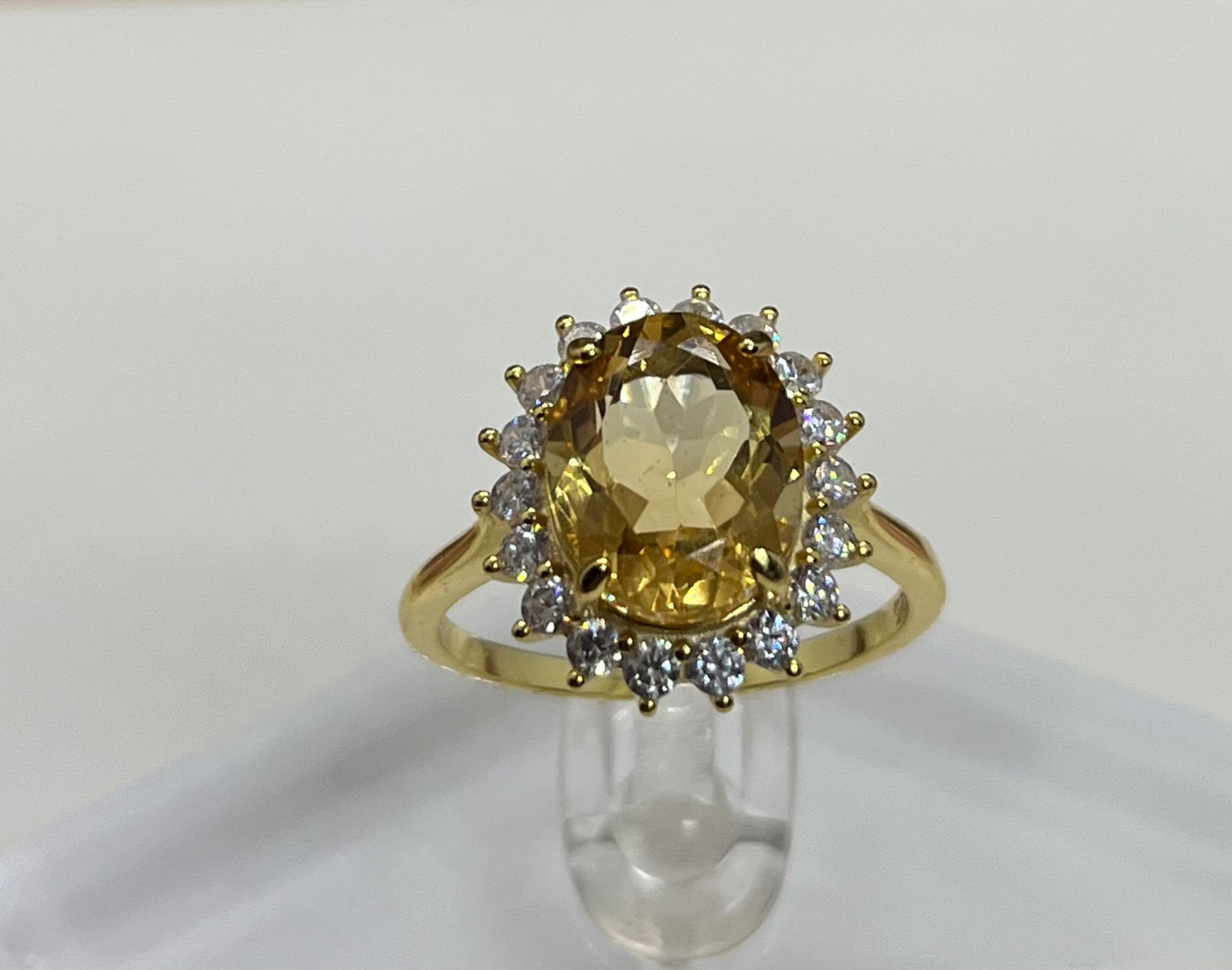 Citrine Gold Plated Ring
