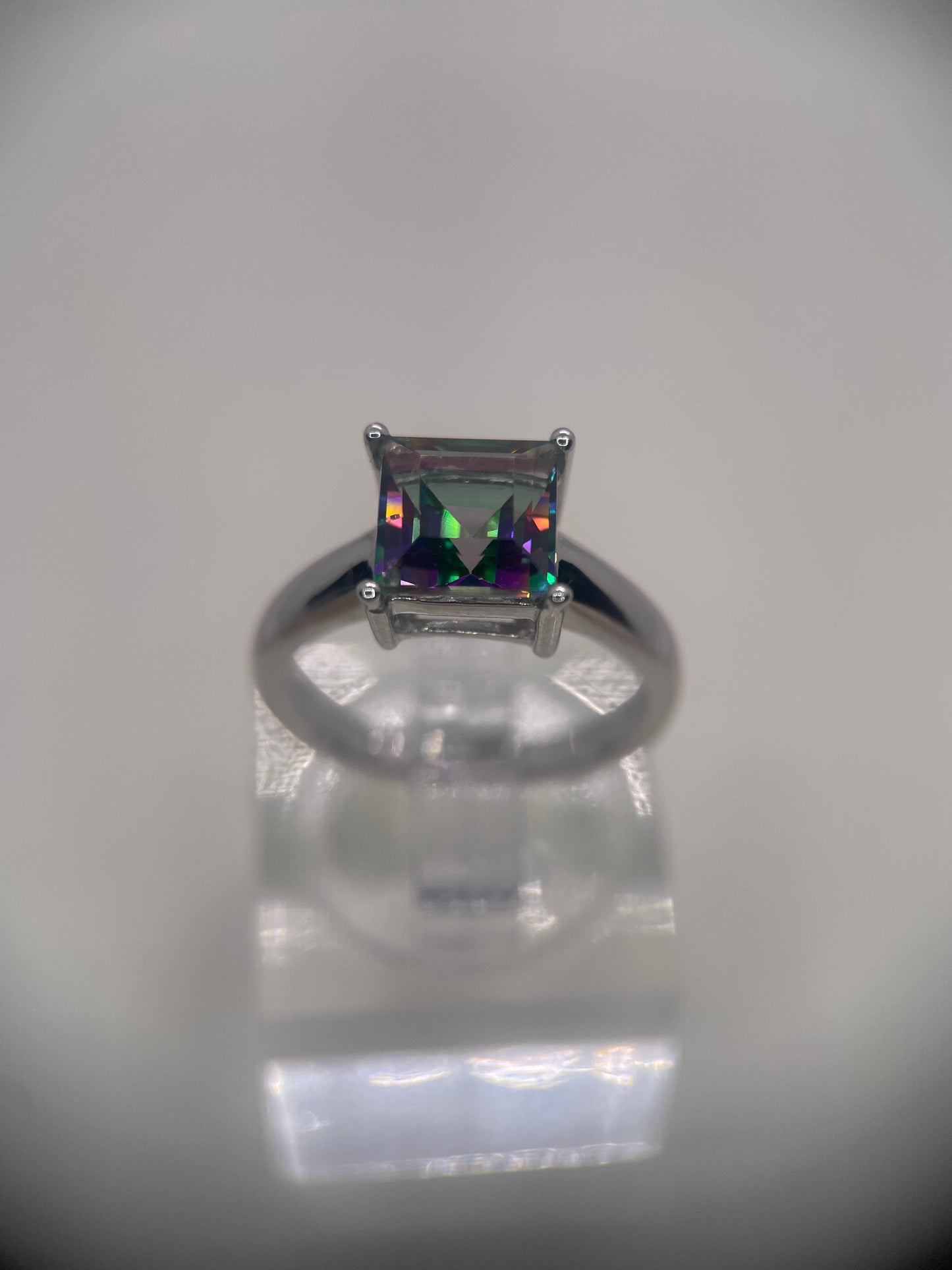 Mystic Quartz Sterling Silver Ring.