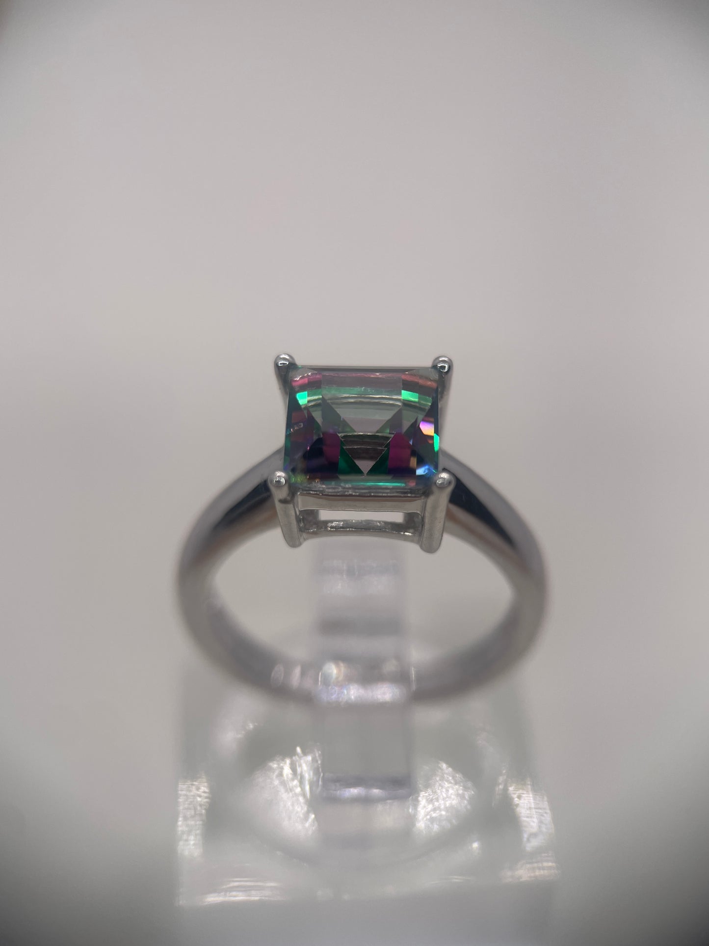 Mystic Quartz Sterling Silver Ring.