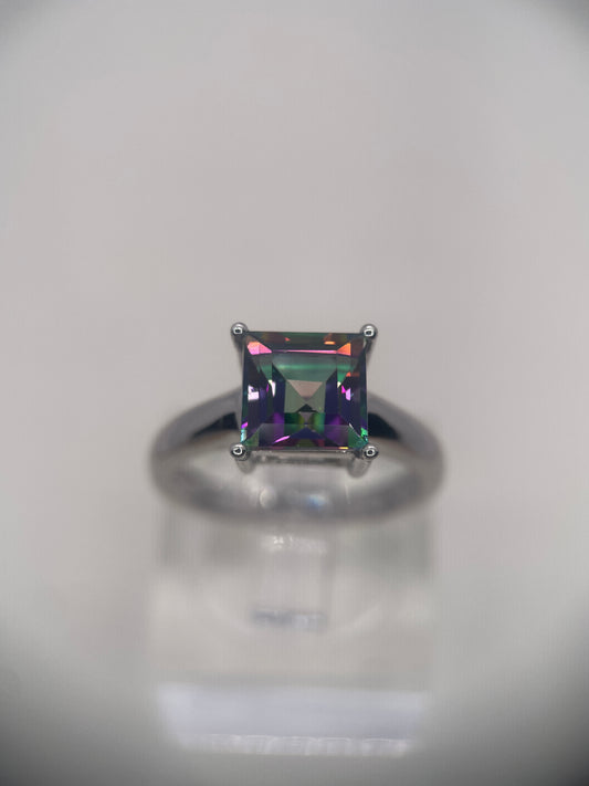 Mystic Quartz Sterling Silver Ring.