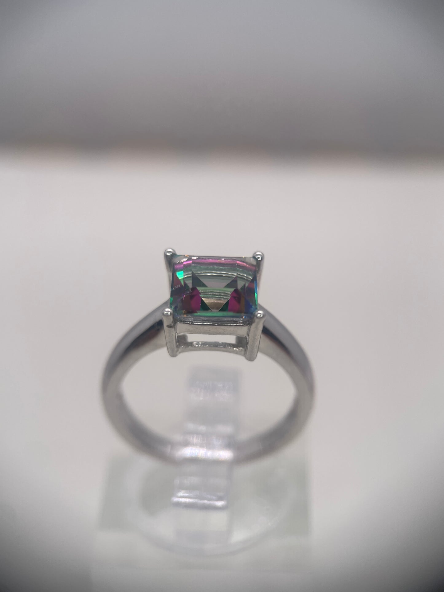 Mystic Quartz Sterling Silver Ring.