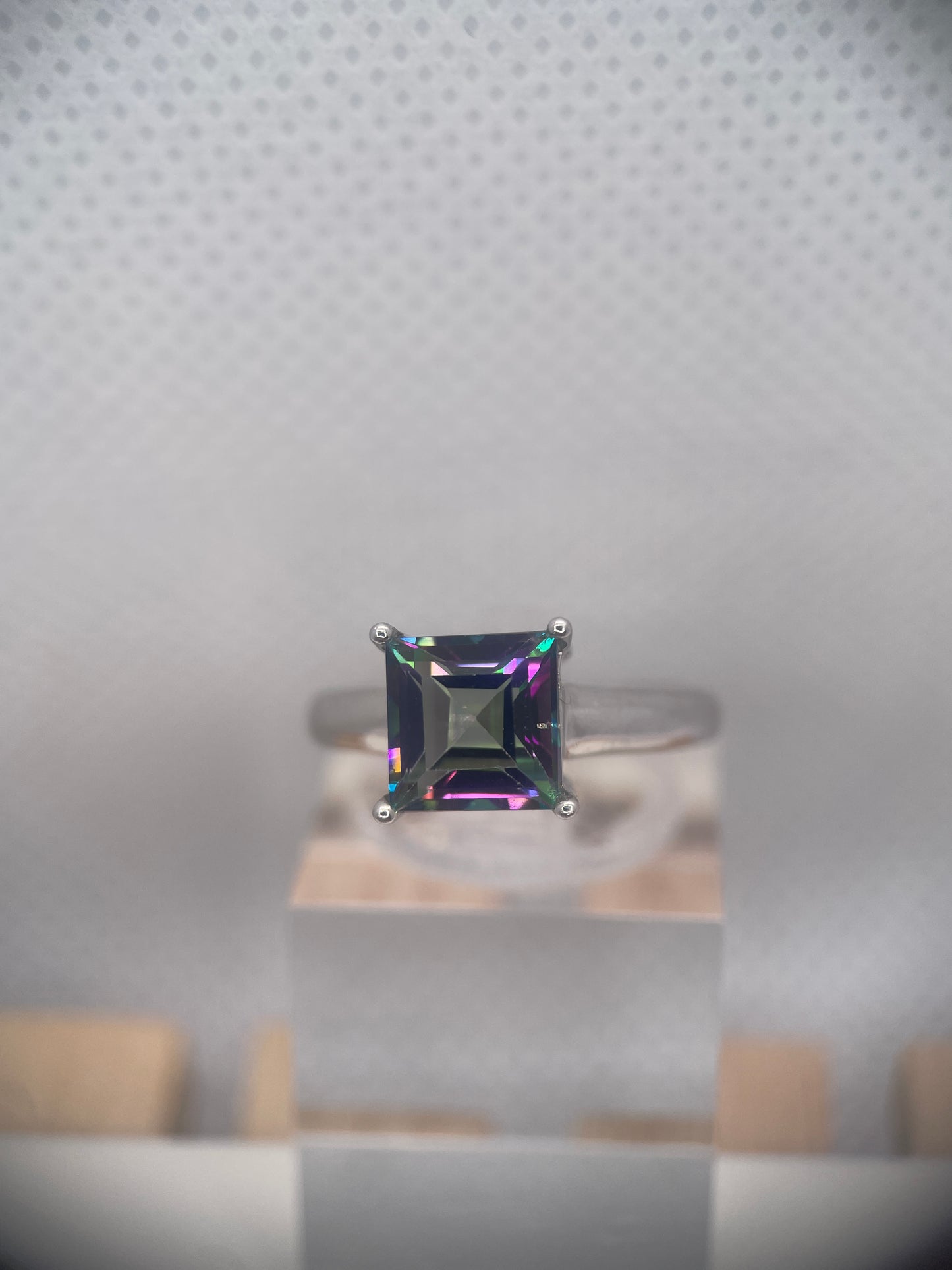 Mystic Quartz Sterling Silver Ring.