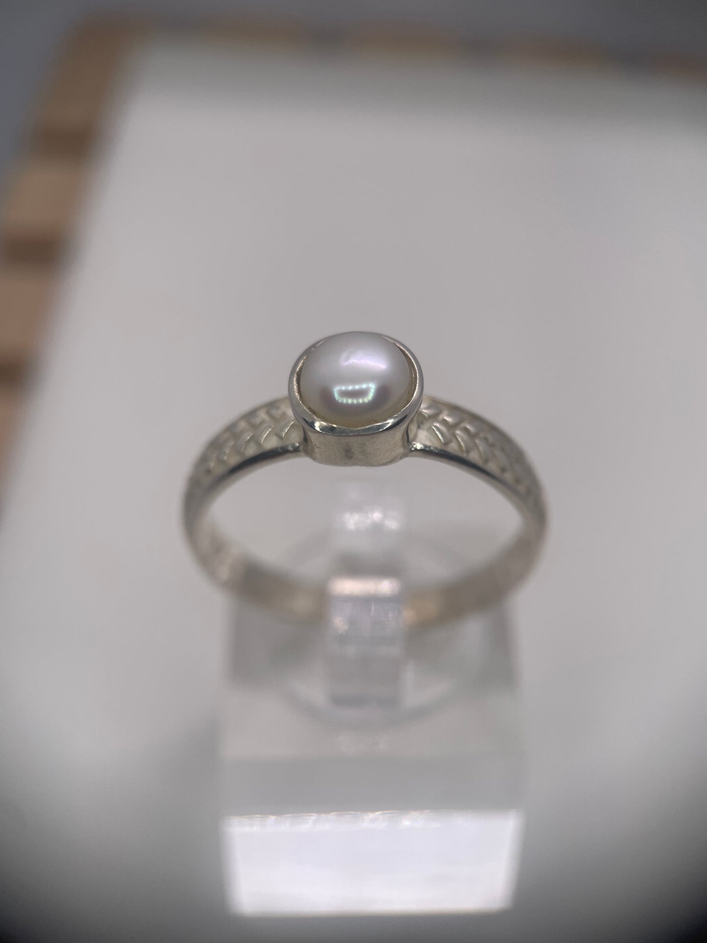 Genuine Pearl Sterling Silver Ring