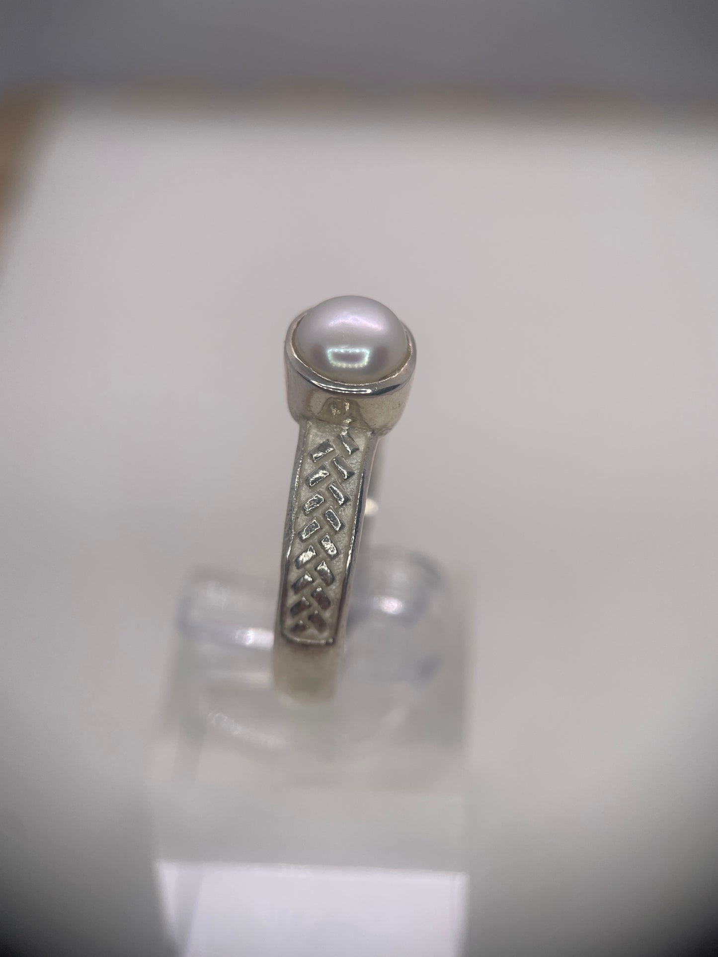 Genuine Pearl Sterling Silver Ring