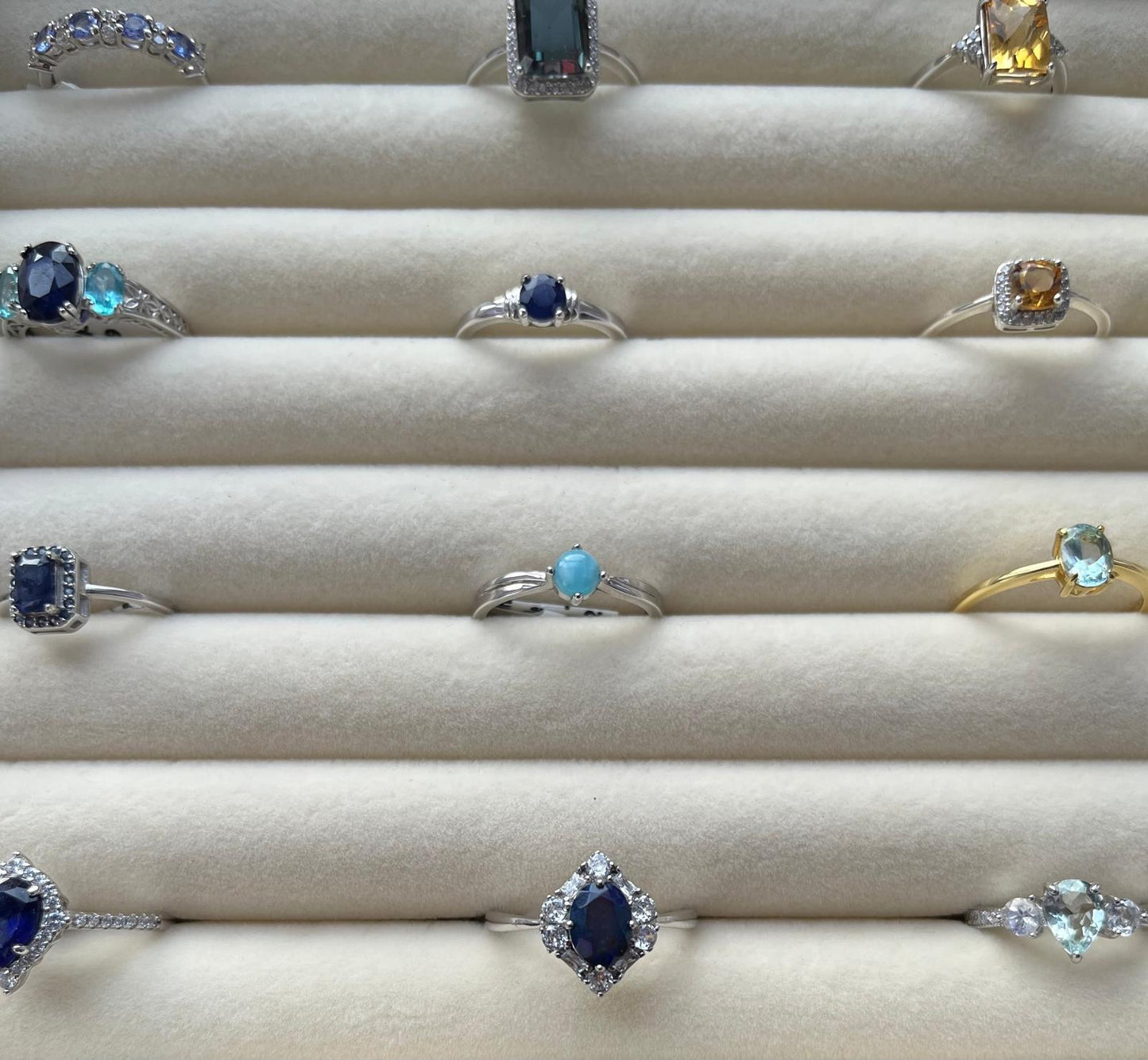 Gold Plated Aquamarine ring